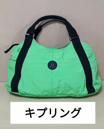 키플링 KIPLING 그린 나일론 핸드백