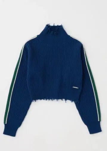 MOUSSY 네이비 프린지 스웨터