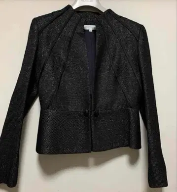 CARVEN 칼벤 노카라 자켓 반짝이