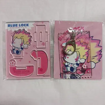 이사기 료세이 유라유라 아크릴 피규어 & 라메 아크릴 키링 블루 록