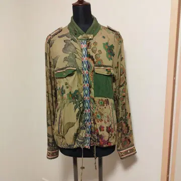 Desigual 캐주얼 자켓 오리엔탈 패턴 카키 46