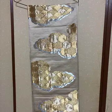 구름 무늬 골드 컬러 오비