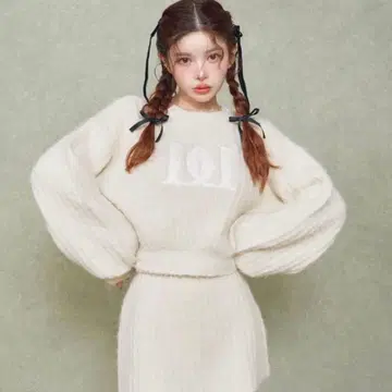 Darich 퀼팅 로고 니트 셋업