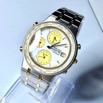 [ 새상품 배터리 ] SEIKO 월드 타임 5T52-7A00 크로노그래프
