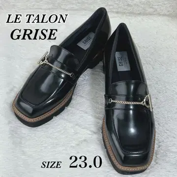 새상품급 LE TALON GRISE 통굽 에나멜 로퍼 23.0 루타론