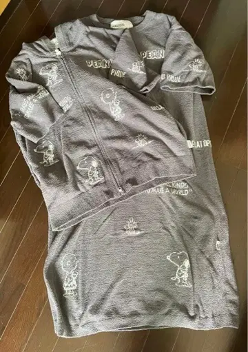 젤라또피케 스누피 피넛 후드티 & 원피스 세트 그레이 룸웨어