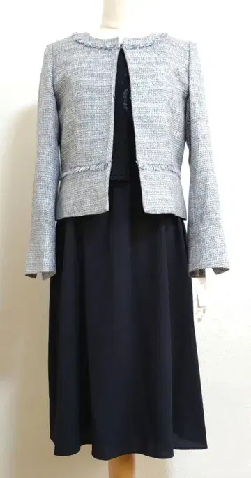 트위드 자켓 원피스 레이스 포멀 네이비 9호