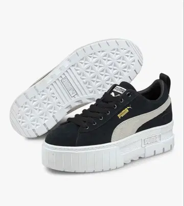 PUMA 플랫폼 스니커즈 블랙/화이트 통굽 새상품