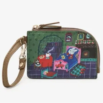 키타기시 유미 애프터눈 티 키 코인 케이스 패스 케이스 스트랩 포함