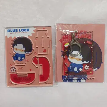 유키미야 켄유 흔들흔들 아크릴 피규어 & 라메 아크릴 키링 블루 록