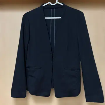 그린 레이블 릴랙싱 노카라 자켓 블랙