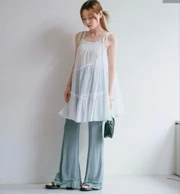 kastane 인도 면 티어드 튜닉 화이트 새상품