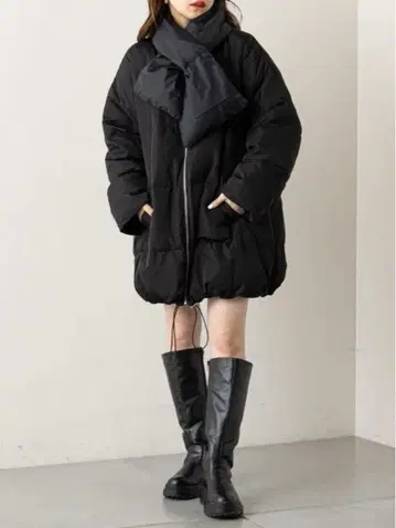 CHICO 충전솜 볼륨 블루종 + 머플러 SET