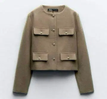 ZARA 크롭 블레이저 플랩 사이즈 M