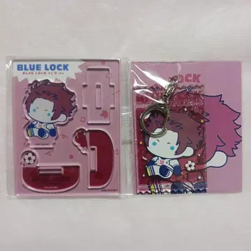 이토시 사에 유라유라 아크릴 피규어 & 라메 아크릴 키링 블루 록