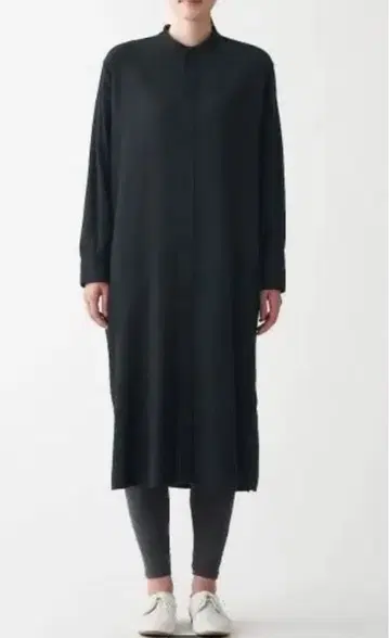 무인양품 블랙 셔츠 원피스 L-XL