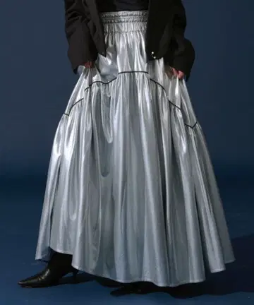 Ezick Piping line 메탈릭 볼륨 스커트