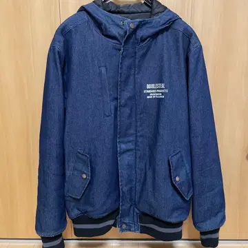 DOUBLESTEAL 후드 부착 데님 자켓