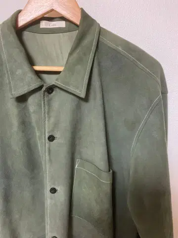 CALE 칼 스웨이드 가죽 셔츠 그린 4 steven alan 별주