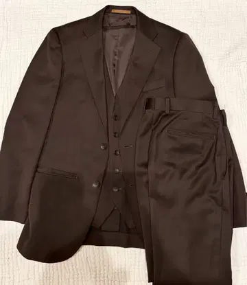 Perfect Suit Factory 3피스 수트 다크 브라운