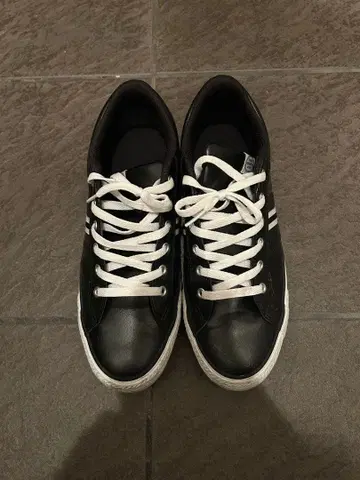 converse 스니커즈 블랙 가죽 26.5
