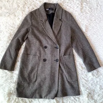 Zara 코트 더블 하운드투스