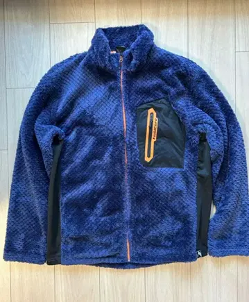 워크맨 플리스 자켓 기무라 타쿠야 착용 네이비 오렌지