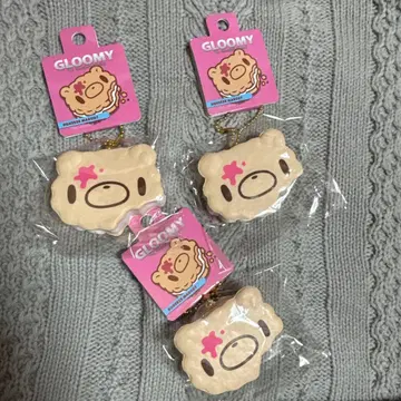 GLOOMY 그루미 스퀴즈 마스코트 마쉬멜로우 비스켓 3세트