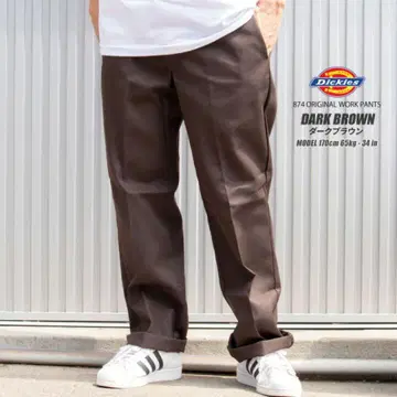 Dickies 874 오리지널 워크 팬츠 다크 브라운
