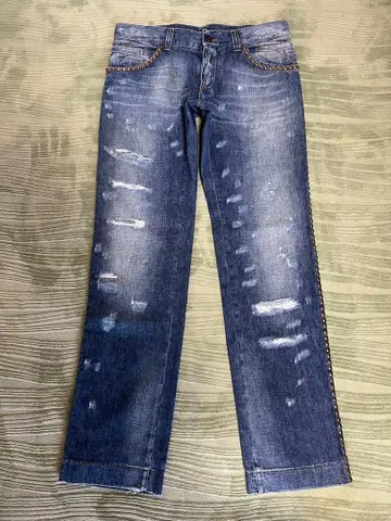 돌체앤가바나 14 CLAS S IC 메탈 스터드 플레이트 데님 48