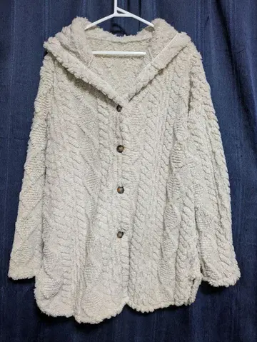 여성용 엘레강트한 카키색 후드 달린 가디건