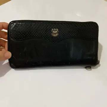 DEAL DESIGN 딜 디자인 블랙 가죽 장지갑 지퍼 포함