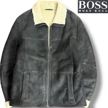 J6203 새상품급 휴고보스 시프 무스탕 자켓 블랙 52