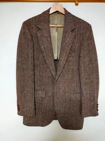 해리스 트위드 테일러드 자켓 구제 의류