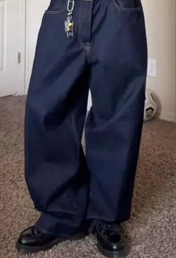 GAP 슈퍼 배기 데님 32 | 32 다크 린스