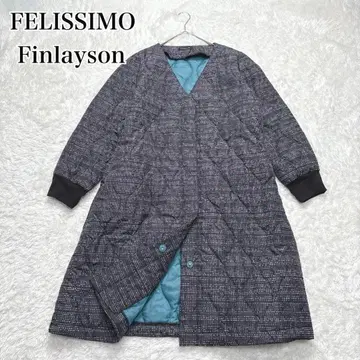 [ 새상품급 ] 펠리시모 핀레이슨 퀼팅 노카라 코트 AIKA LL