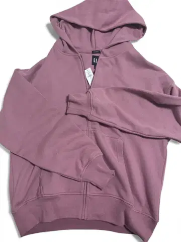 GAP 헤비 웨이트 집업 후드티 XS 핑크