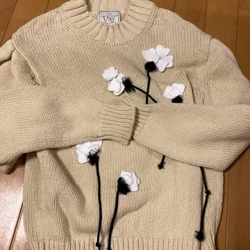 세븐텐 바이 미호이카와 플라워 스웨터 S