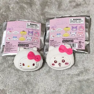 산리오 치이카와 (먼작귀) 콜라보 헤어 클립 키티 키티