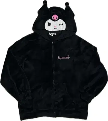 돈키호테 산리오 변신 퍼 플리스 후드티 윙크 쿠로미