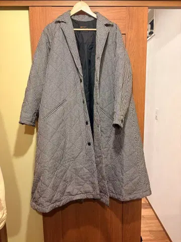 Kastane 깅엄 체크 퀼팅 코트