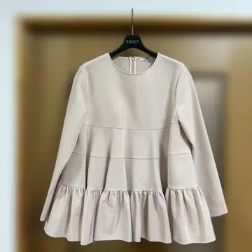 yori 핑크 베이지 프릴 상의 38