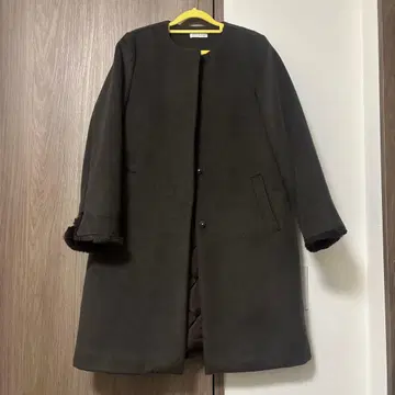 jayro 다크 브라운 노카라 코트 프리 사이즈