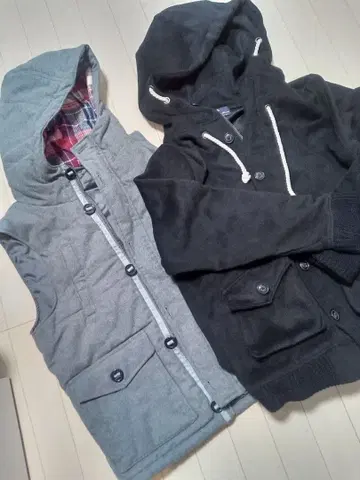 트랩유 후드 부착 점퍼 세트 L 사이즈