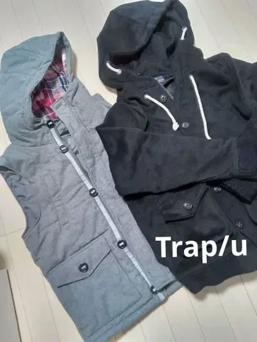 트랩유 후드 부착 점퍼 세트 L 사이즈