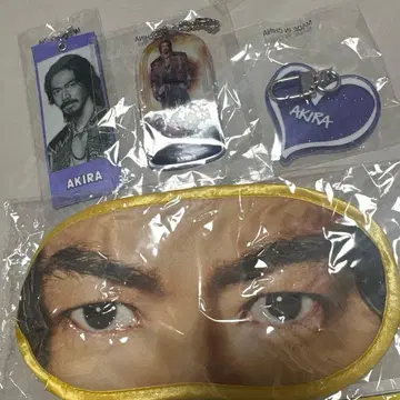 AKIRA 안대 메지루시 택 클리어 참 라메 네임 키링