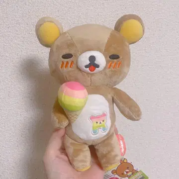 리락쿠마 스토어 한정판 해피 레인보우 봉제 인형 7주년