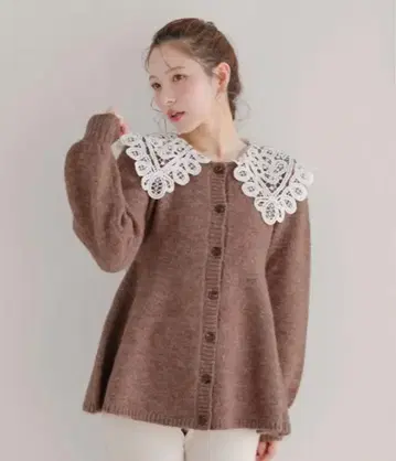 바텐 레이스 옷깃 가디건