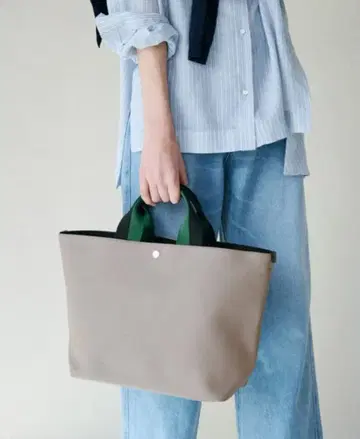 탑카피 스코치 그레인 플레인 바이컬러 핸들 A4 토트백