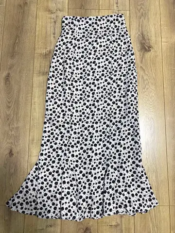 deicy 체리 패턴 플레어 롱 스커트 사이즈 0